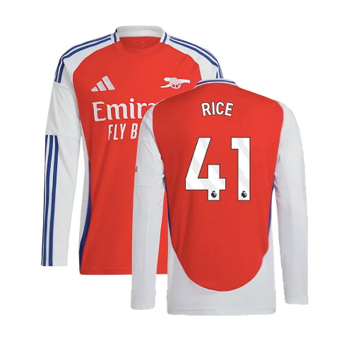 2024-2025 Arsenal Long Sleeve Home Shirt (Rice 41)