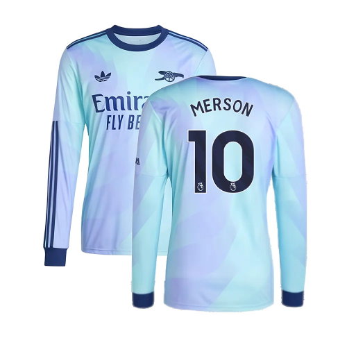 2024-2025 Arsenal Long Sleeve Third Shirt (Merson 10)