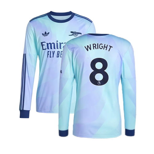 2024-2025 Arsenal Long Sleeve Third Shirt (Wright 8)