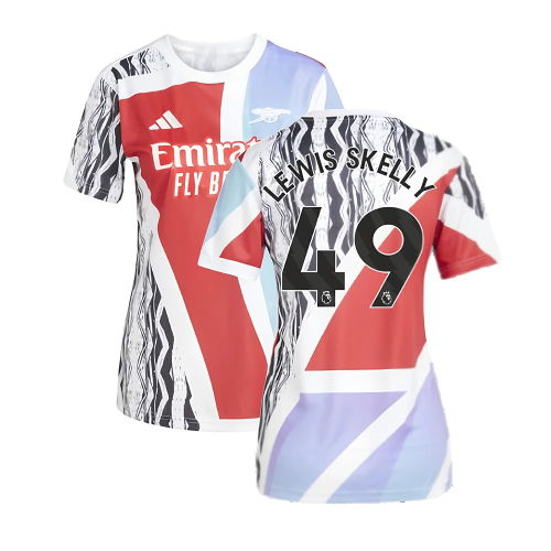2024-2025 Arsenal Pre-Match Shirt (Scarlet) - Womens (Lewis Skelly 49)