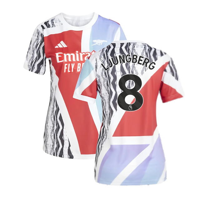 2024-2025 Arsenal Pre-Match Shirt (Scarlet) - Womens (Ljungberg 8)