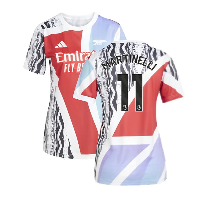 2024-2025 Arsenal Pre-Match Shirt (Scarlet) - Womens (Martinelli 11)