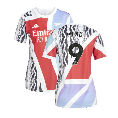 2024-2025 Arsenal Pre-Match Shirt (Scarlet) - Womens (Mead 9)