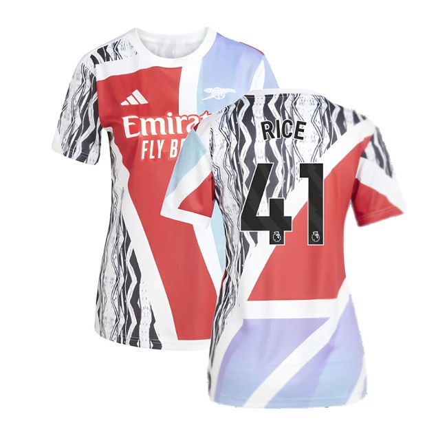 2024-2025 Arsenal Pre-Match Shirt (Scarlet) - Womens (Rice 41)