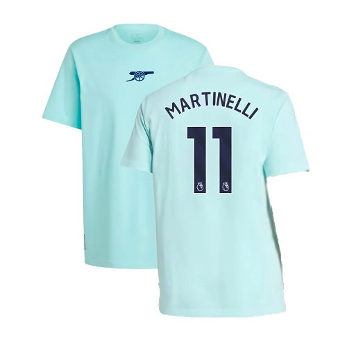 2024-2025 Arsenal Seasonal Tee (Clear Aqua) (Martinelli 11)