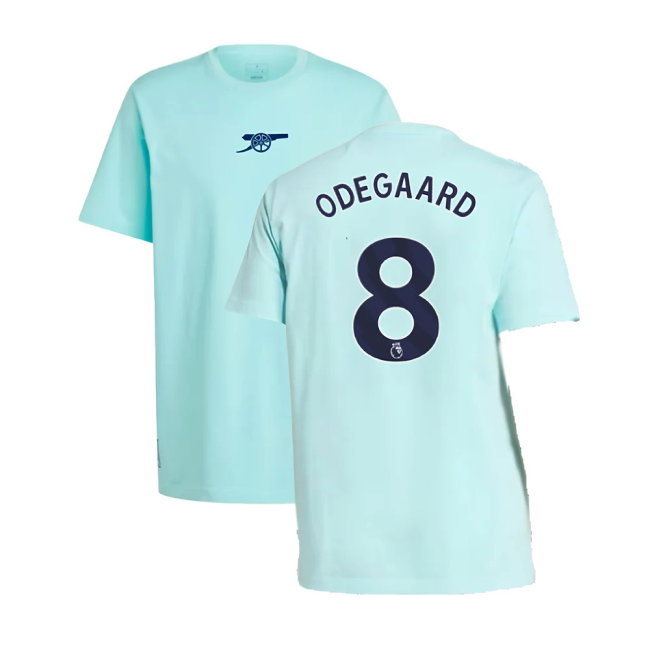 2024-2025 Arsenal Seasonal Tee (Clear Aqua) (Odegaard 8)