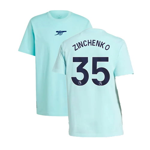 2024-2025 Arsenal Seasonal Tee (Clear Aqua) (Zinchenko 35)