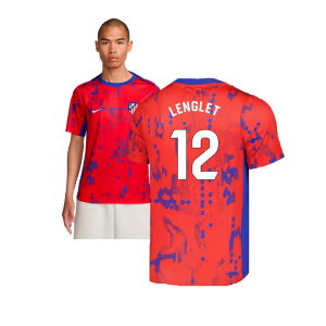 2024-2025 Atletico Madrid Dri-FIT Pre-Match Shirt (Red) (Lenglet 12)