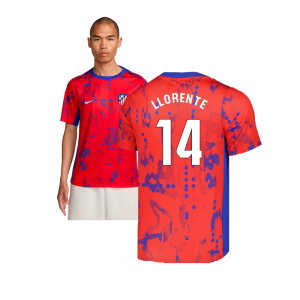 2024-2025 Atletico Madrid Dri-FIT Pre-Match Shirt (Red) (Llorente 14)
