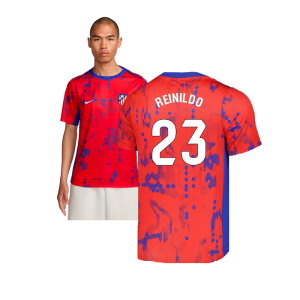 2024-2025 Atletico Madrid Dri-FIT Pre-Match Shirt (Red) (Reinildo 23)