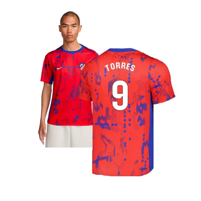 2024-2025 Atletico Madrid Dri-FIT Pre-Match Shirt (Red) (Torres 9)