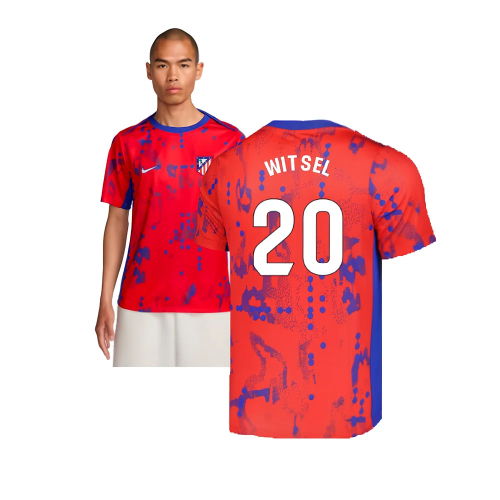 2024-2025 Atletico Madrid Dri-FIT Pre-Match Shirt (Red) (Witsel 20)