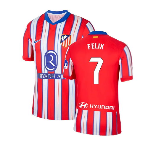 2024-2025 Atletico Madrid Home Shirt (Kids) (Felix 7)