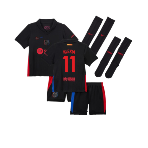 2024-2025 Barcelona Away Little Boys Mini Kit (Alexia 11)
