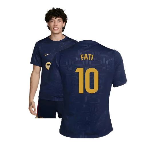 2024-2025 Barcelona Dri-Fit Academy Pro Pre-Match Top (Navy) (Fati 10)