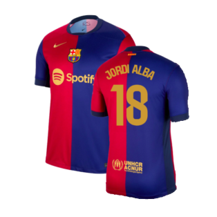 2024-2025 Barcelona Home Shirt (Jordi Alba 18)
