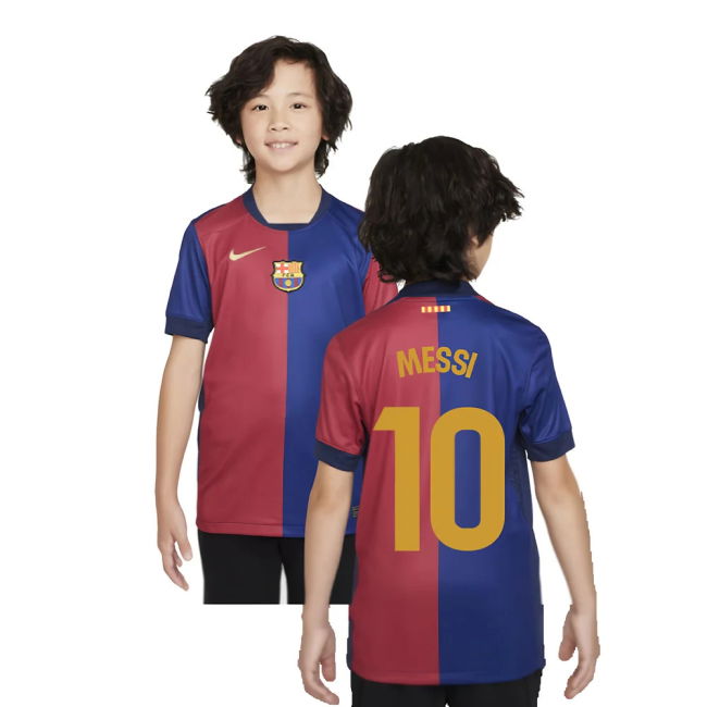 2024-2025 Barcelona Home Shirt (Sponsorless) - Kids (Messi 10)