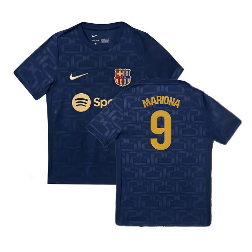 2024-2025 Barcelona Pre-Match Training Shirt (Navy) - Kids (Mariona 9)