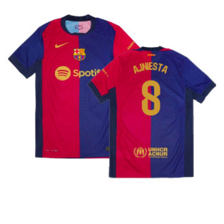 2024-2025 Barcelona Vapor Match Home Shirt (A.Iniesta 8)