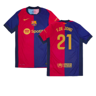 2024-2025 Barcelona Vapor Match Home Shirt (F.De Jong 21)