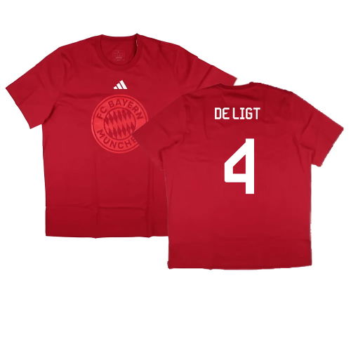 2024-2025 Bayern Munich DNA Graphic Tee (Red) (De Ligt 4)