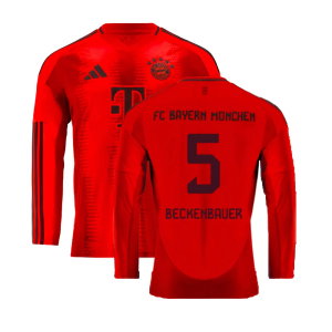 2024-2025 Bayern Munich Long Sleeve Home Shirt (Beckenbauer 5)