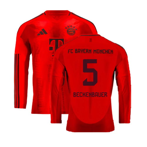 2024-2025 Bayern Munich Long Sleeve Home Shirt (Beckenbauer 5)