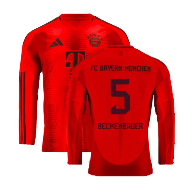 2024-2025 Bayern Munich Long Sleeve Home Shirt (Beckenbauer 5)