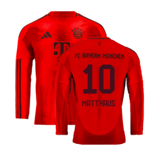 2024-2025 Bayern Munich Long Sleeve Home Shirt (Matthaus 10)