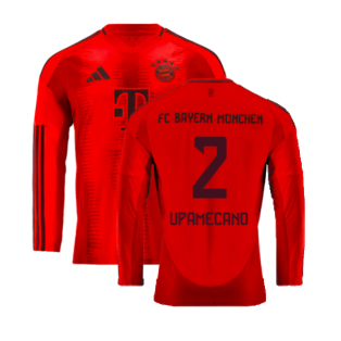 2024-2025 Bayern Munich Long Sleeve Home Shirt (Upamecano 2)