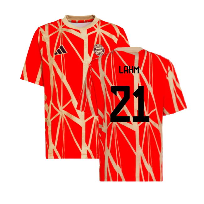2024-2025 Bayern Munich Pre-Match Shirt (Red) (Lahm 21)