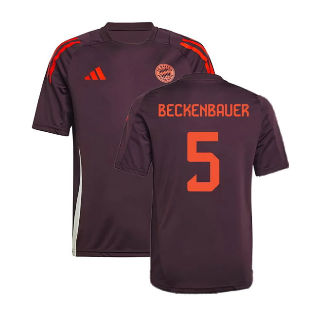 2024-2025 Bayern Munich Training Shirt (Shadow Maroon) - Kids (Beckenbauer 5)