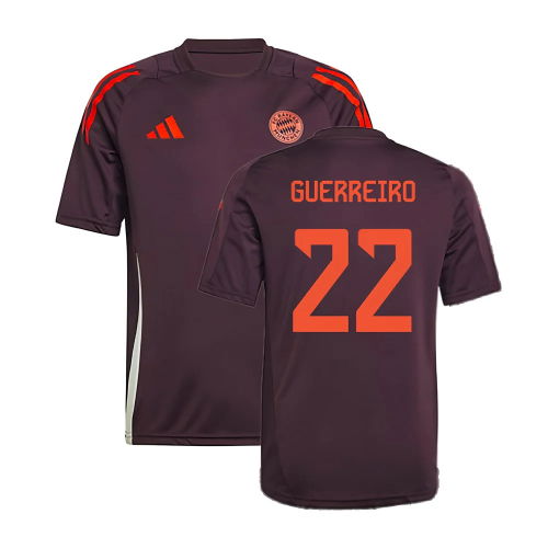 2024-2025 Bayern Munich Training Shirt (Shadow Maroon) - Kids (Guerreiro 22)