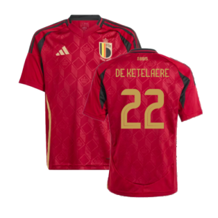 2024-2025 Belgium Home Shirt (Kids) (De Ketelaere 22)