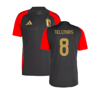 2024-2025 Belgium Training Jersey (Black) (Tielemans 8)