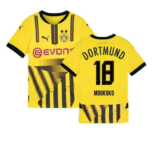 2024-2025 Borussia Dortmund Cup Shirt (Kids) (Moukoko 18)