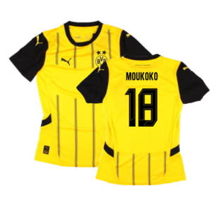 2024-2025 Borussia Dortmund Home Shirt (Ladies) (Moukoko 18)