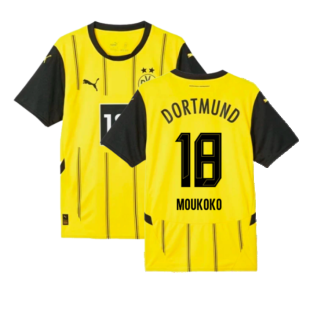 2024-2025 Borussia Dortmund Home Shirt (Moukoko 18)
