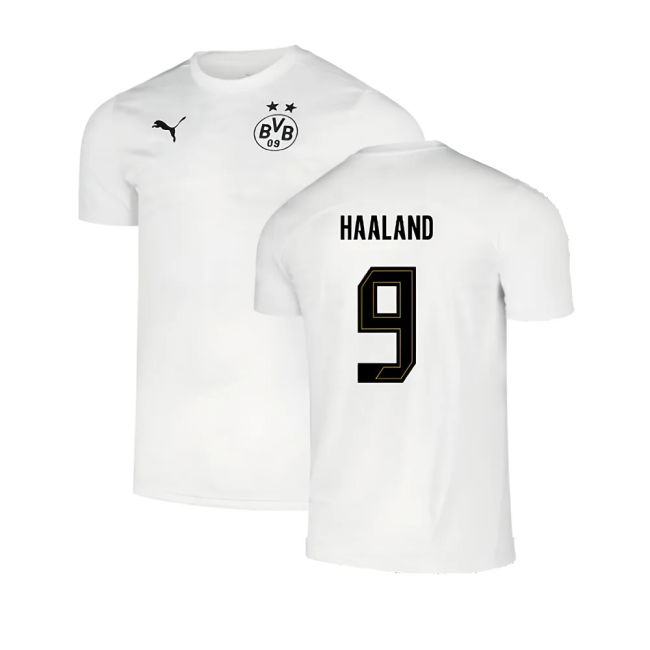 2024-2025 Borussia Dortmund Pre-Match Shirt (White) (Haaland 9)