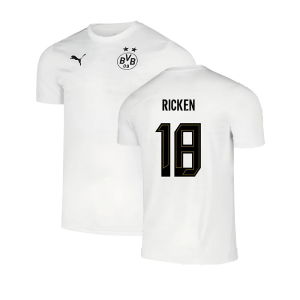2024-2025 Borussia Dortmund Pre-Match Shirt (White) (Ricken 18)