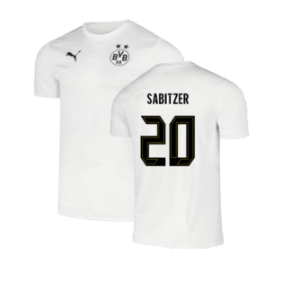 2024-2025 Borussia Dortmund Pre-Match Shirt (White) (Sabitzer 20)