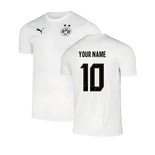 2024-2025 Borussia Dortmund Pre-Match Shirt (White) (Your Name)