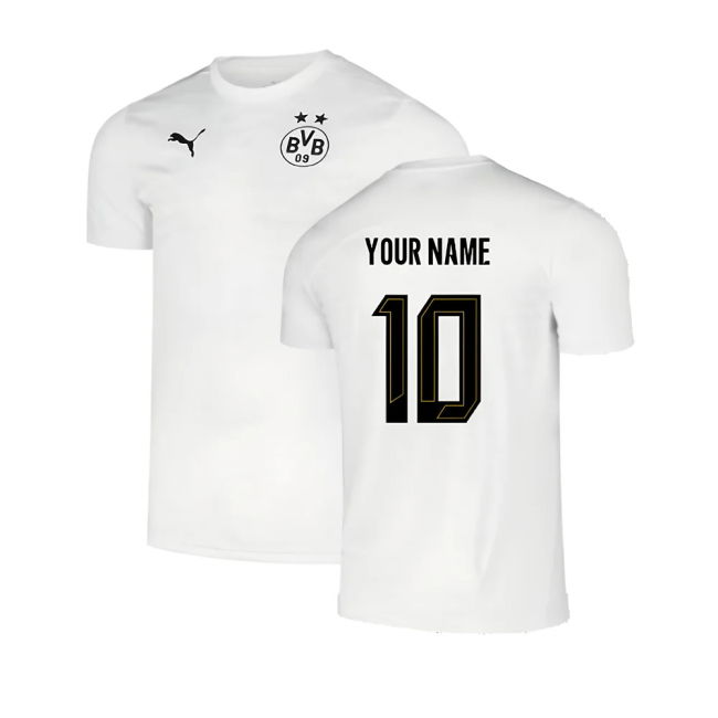 2024-2025 Borussia Dortmund Pre-Match Shirt (White) (Your Name)