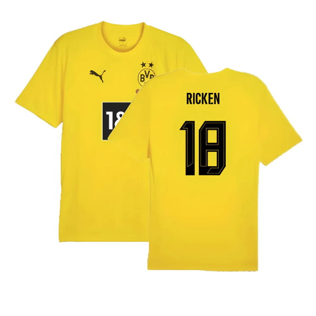 2024-2025 Borussia Dortmund Training Shirt (Yellow) (Ricken 18)