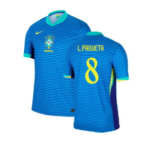 2024-2025 Brazil Away Dri-Fit ADV Match Shirt (L.Paqueta 8)