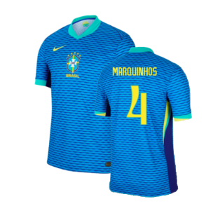 2024-2025 Brazil Away Dri-Fit ADV Match Shirt (Marquinhos 4)