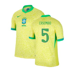 2024-2025 Brazil Home Dri-Fit ADV Match Shirt (Casemiro 5)