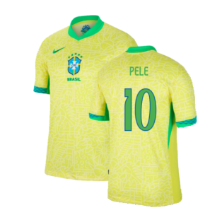 2024-2025 Brazil Home Dri-Fit ADV Match Shirt (Pele 10)