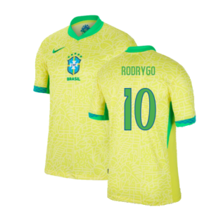 2024-2025 Brazil Home Dri-Fit ADV Match Shirt (Rodrygo 10)