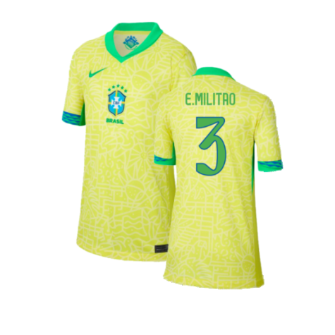 2024-2025 Brazil Home Shirt (Kids) (E.Militao 3)